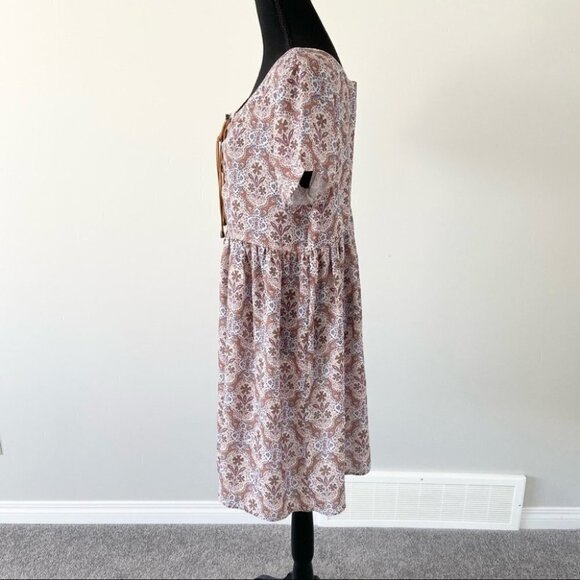 California Moonrise Floral Print Breezy Flowy Western Boho Dress - Picture 2 of 14